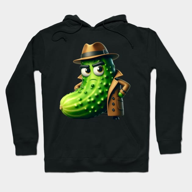 Cucumber Wearing Trench Coat Hoodie by Dmytro